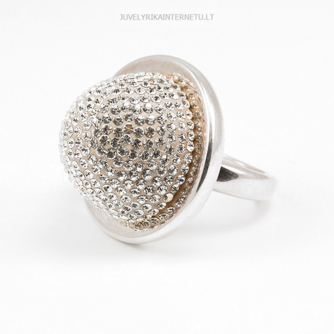 Sidabrinis moteriškas žiedas su swarovski kristalais