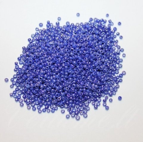 bis0128-12/0 1.8 - 2.0 mm, apvali forma, mėlyna spalva, apie 50 g.