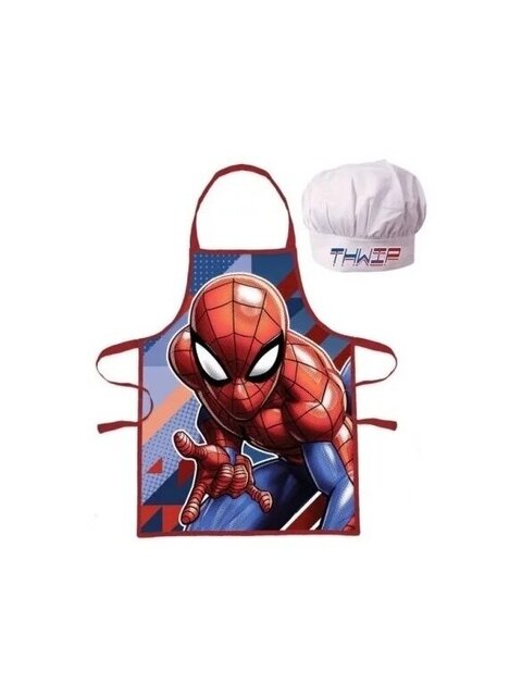 Spiderman virtuvės šefo prijuostė su kepure 1997D54