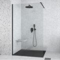Juoda dušo sienelė Besco Aveo Black 140 cm
