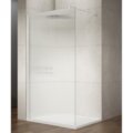 Nordic rifliuoto stiklo dušo sienelė VARIO baltais profiliais 1100mm