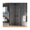 Penkiakampė dušo kabina New Trendy NEW AZURA BLACK 90x90 cm