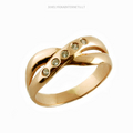 Auksinis moteriškas žiedas 
