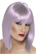 Šviesiai violetinis perukas