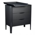 Komoda Wave, Black/Satin