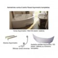 Asimetrinės vonios iš akrilo Ravak Asymmetric komplektas