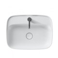 Baltas matinis pastatomas ant stalviršio praustuvas Alice Ceramica  Lavabo Form Rettangolare 60x45
