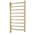 Braižyto aukso spalvos elektrinis rankšluosčių džiovintuvas WOBBEE BRYMBO GOLD PVD 50x90 cm su paslėptu laidu