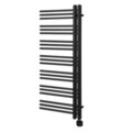 Juodas matinis elektrinis rankšluosčių džiovintuvas Sapho Dorlion 50x120cm su paslėptu laidu