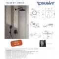 Juodos spalvos potinkinis Duravit dušo komplektas TULUM 7in1