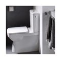 Pastatomas Geberit Selnova Square Rimfree WC unitazas su bakeliu ir su Soft Close dangčiu