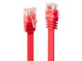 0.3m Cat.6 U/UTP Flat Network Cable, Red