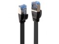 0.3m Cat.6A U/FTP Flat Network Cable, Black