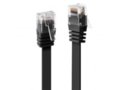 10m Cat.6 U/UTP Flat Network Cable, Black