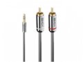 Audio kabelis 3.5mm - 2xRCA 1m, CROMO Line