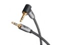 Audio kabelis 3.5mm - 3.5mm 1m, kampinis