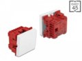 Easy 45 viengubas 2p el. jungiklis 45x45mm, baltas
