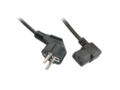 IEC Mains lead, angled, 3m