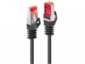 Komutacinis kabelis 0.5m S/FTP Cat6 Pimf, juodas