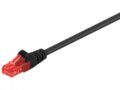 Komutacinis kabelis 0,5m UTP Cat6, juodas