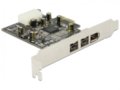 PCI Express plokštė FireWire 2x9p, 1x6p