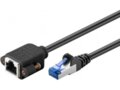 RJ45 ilgiklis 2m S/FTP Cat6a, su tvirtinimu, juodas