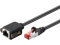 RJ45 ilgiklis 3m S/FTP Cat6, su tvirtinimu, juodas