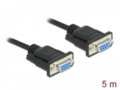 Serial Null modem 9F - 9F kabelis 5m, juodas