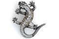 Sidabrinis driežas su Swarovski krištolu SA168800730