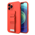  Iphone 7 Plus/ Iphone 8 Plus Dėklas su dirželiu Rope case gel TPU raudonas