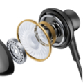 Joyroom TYPE-C Series JR-EC07 USB-C in-ear ausinės metal - Juodas