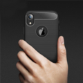 [Užsakomoji prekė] Dėklas skirtas iPhone XR - Techsuit Carbon Silicone - Juodas