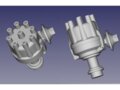 SCALE PRODUCTION - V8 Distributor With Ignition Wire (žvaklaidis su v8 paskirstytoju) 1vnt. raudonas, 24208R