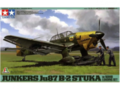 Tamiya - Junkers Ju 87B-2 Stuka w/Bomb Loading Set, 1/48, 37008