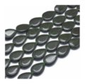 jskanls-pllas-18x13 apie 18 x 13 mm, plokščio lašo forma, nilo smaragdas, apie 38-40 cm gija.