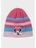 Dryžuota šviesiai rožinės spalvos vaikiška kepurė Minnie Mouse 0686D123