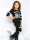 Juodas vaikiškas sportinis kostiumėlis Hipster 0822D166