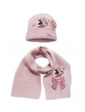 Šviesiai rožinės spalvos kepurė ir šalikas MINNIE MOUSE 1049PLD06