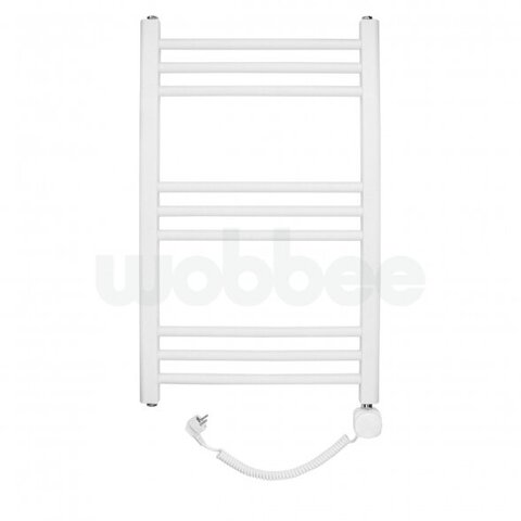 Elektrinis rankšluosčių džiovintuvas Wobbee Basic Marlow 50x80cm, dešininis su laidu baltos spalvos