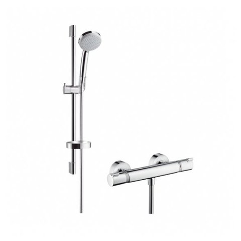 Hansgrohe dušo komplektas su termostatiniu maišytuvu Ecostat Comfort Combi 65 cm & Croma 100 Vario 27034000