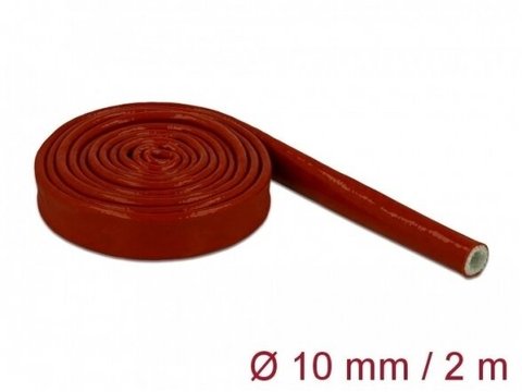 Karščiui atsparus silikoninis vamzdelis 10mm 2m, raudonas