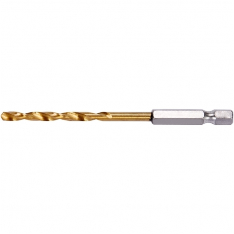 Grąžtas metalui su Hex 6.3 mm (1/4") galu HSS-TiN | 4.8 mm