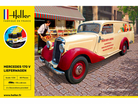 Heller - Mercedes 170 V Lieferwagen Dovanų komplektas, 1/24, 56736