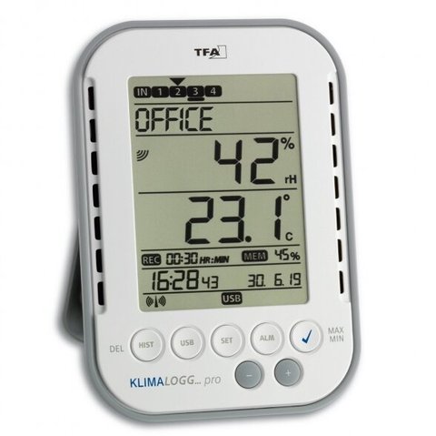 Profesionalus termometras higrometras su duomenų įrašymo funkcija KLIMALOGG PRO 30-3039