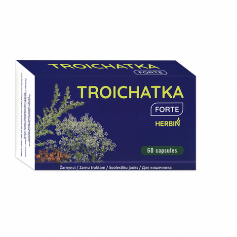 Herbin Troičatka forte žarnynui, virškinimui, 60 kapsulių
