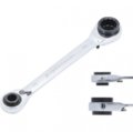 Raktas terkšlinis kilpinis dvipusis su reversu 4-in-1, 10 x 13-17 x 19mm.